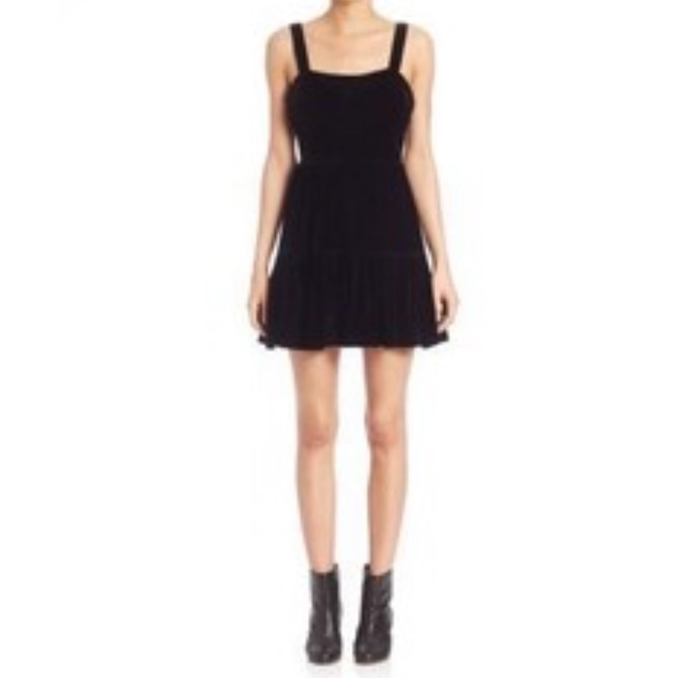 Mcq Alexander Mcqueen Velvet Tiered Fit Flare Lbd Dress